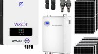 Kit Panouri Fotovoltaice Cu Invertor 10kw 20 Panouri Si Acumulator Lifepo4 15kw