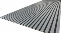 Riflaj Decorativ Gri Antracit 100275 Cm Panou Riflat Perete Accent Living
