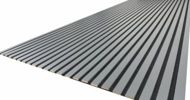 Riflaj Decorativ Gri Antracit 100275 Cm Panou Riflat Perete Accent Living